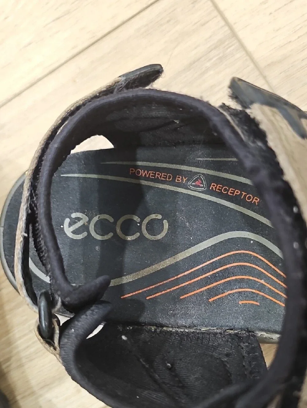 Ecco Men's Brown and Black Leather Outdoor Sandals Size 44 (10-10.5)